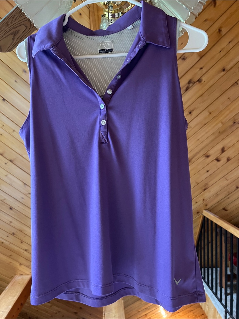 Callaway Women's Purple Sleeveless Golf Polo Tank